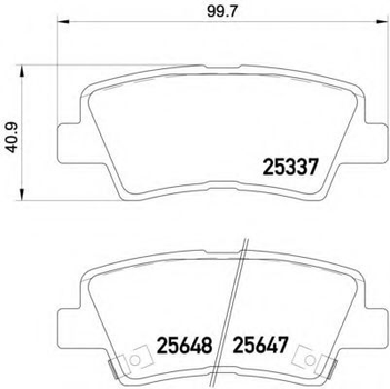 Гальмівні колодки дискові Brembo (P30054)