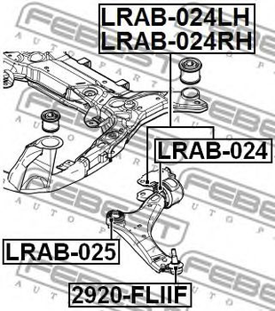 Сайлентблок подвески Febest (LRAB024LH)