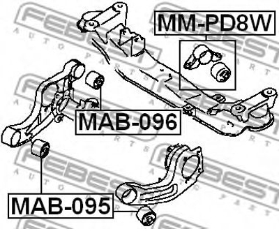 Сайлентблок підвіски Febest (MAB095)