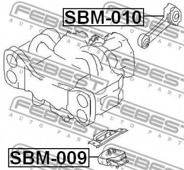 Опора двигателя/КПП Febest (SBM010)