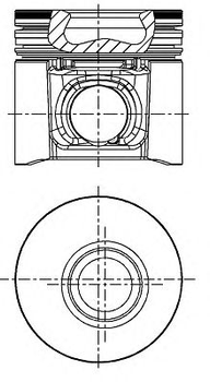 Поршень в комплекте на 1 цилиндр, 2-й ремонт (+0,60) Nural (8785470800)