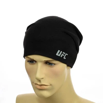Чоловіча трикотажна шапка панчоха ЮФС (UFC) One-size Чорний
