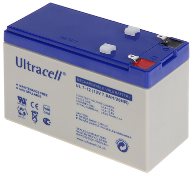 Акумулятор мультигелевий Ultracell 12V 7 Ah UL7-12 EUROBAT AGM VRLA BATTERY