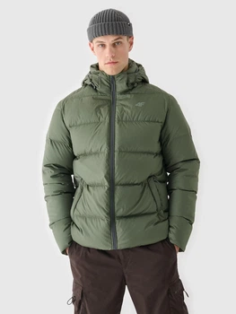 Пуховик зимовий чоловічий 4F Down Jacket M513 4FWAW24TDJAM513-44S S Хакі (5905700068822)