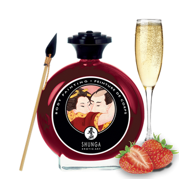 Краска для рисования по телу Shunga Body Painting Strawberry Wine 100 мл