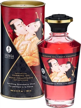 Зігріваюча масажна олія Shunga Warming Oil Strawberry Wine 100 мл
