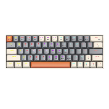Игровая механическая клавиатура беспроводная TWolf T30 |BT5.0, 2.4GHz| Blue Switch c RGB подсветкой white-grey