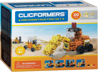 Klocki konstrukcyjne Clicformers Mini Construction 4 w 1 30 elementów (0730658328965)