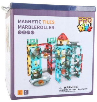 Klocki magnetyczne Pro Kids Tor kulkowy 72 elementy (5903943005017)