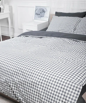 Пододеяльник Moon&Star Ranforce Elite Gray Square Двуспальный 175x210 см (MS-870000417)