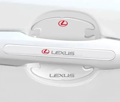 Захисні прозорі накладки під/на ручки дверей авто від царапин Lexus силіконова (8шт)