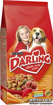 Suche jedzenie dla psów Purina Darling o smaku drobiu i warzyw 3 kg (7613034592781)