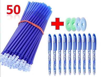 Набор гелевих ручек Пиши-стирай 10шт+50 стержней + 4 резинки blue (FR-1112)