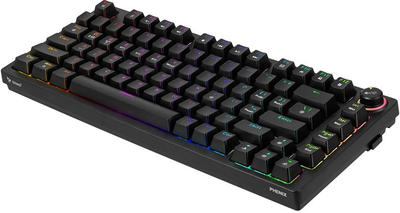 Klawiatura bezprzewodowa Savio Phenix Gateron Red Pro Wireless Black