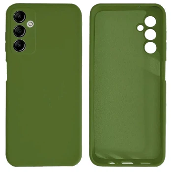 Чехол противоударный Silicone case защита камеры Kassel для Samsung A14 (25) хаки зеленый Khaki