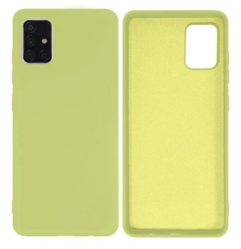 Чохол Silicone case Camera Protective для Samsung A51 (06) лимонний Flash