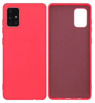 Чехол противоударный Silicone case защита камеры Kassel для Samsung A71 (12) коралловый Coral