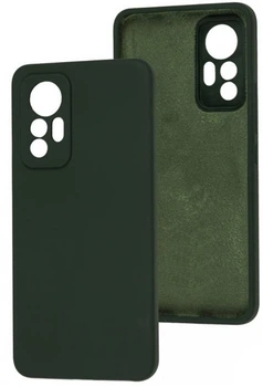 Чехол Silicone case Camera Protective для Xiaomi 12 Lite (22) темно зеленый Forest Green