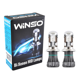 Біксенонова лампа Winso H4 6000K для авто ближнє та дальнє світло з чітким фокусуванням 35W 2шт (LD-5563)