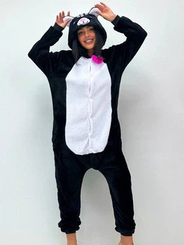 Піжама кігурумі My Kigu Жіноча Кіт Чорний розмір XL 175-185 (107441)