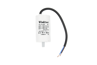 Конденсатор CBB60-G 14 мкФ, 450 В, Whicepart (провод + болт)