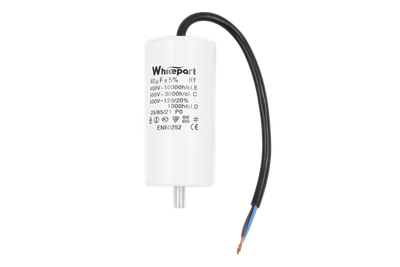 Конденсатор CBB60-G 40 мкФ, 450 В, Whicepart (провод + болт)