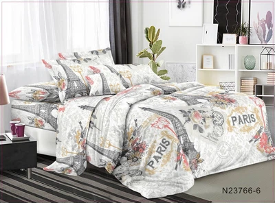 Євро комплект постільної білизни Vital - Textile Бязь 3D Premium 200х220 см (BPe-306)