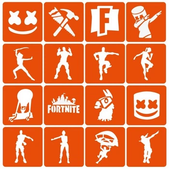 Набор трафаретов для био-тату «Fortnite» Fortnite_simple-16