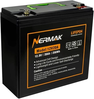 Акумулятор з BMS LifePO4 Nermak 20 ah 12.8v (256wh)