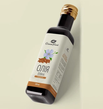 Льняное масло сыродавленное холодного отжима 250 мл GreenFood