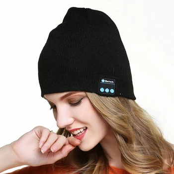 Зимняя шапка со встроенной с наушниками. Беспроводная Bluetooth гарнитурой наушники-гарнитура с зарядкой от USB 060j