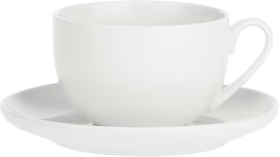 Zestaw filiżanek La Porcellana Bianca Corte ze spodkiem porcelana 250 ml x 4 szt (8027549069925)