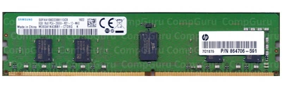 Серверна оперативна пам'ять Samsung M393A1K43BB1-CTD6Q DDR4 8GB 2666MHz RDIMM 1Rx8 PC4-2666V HP 864706-591