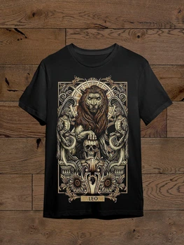 Футболка Leo - Лев та череп PG02644 goodreclama XXL Чорний