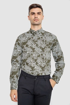 Сорочка AGER XXL Оливково-білий 247R115
