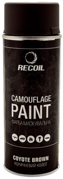 Маскувальна аерозольна фарба Recoil Coyote Brown 400 мл коричневий матовий