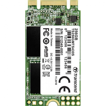 Накопитель SSD M.2 2242 256GB Transcend (TS256GMTS430S)[4901]