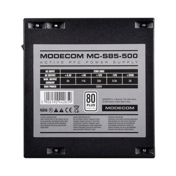 Блок питания Modecom 500W (ZAS-MC85-CL-500-ATX-APFC)[1161]