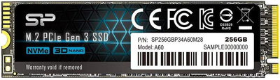 SSD диск Silicon Power P34A60 256GB M.2 2280 PCIe 3.0 x4 SLC (SP256GBP34A60M28RR)