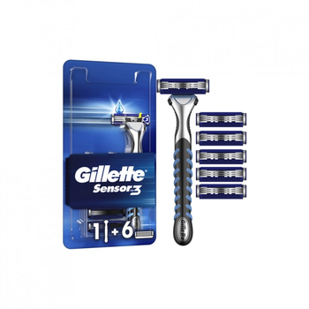 Бритва Gillette Sensor 3 з 6 змінними картриджами (7702018550807)