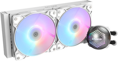 Система рідинного оxолодження Zalman Alpha 24 ARGB, LGA1700, 1200, 2011-V3, 2011, 2066, 115x, AM5, AM4, AM3, TDP 300W білий (ALPHA24WHITE)