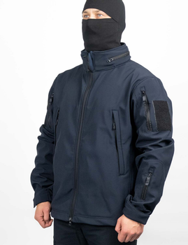 Демісезонна тактична куртка WinTac Soft Shell Stalker Dark Navy Blue XS темно синя