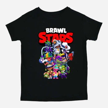 Дитяча футболка для хлопчика Спиногриз Brawl stars жовта героі 10-00731 134 см Чорна (ROZ6501019588)