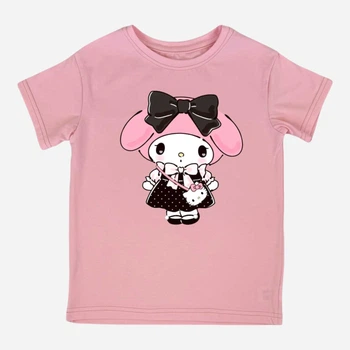 Підліткова футболка для дівчинки Спиногриз Kuromi Melody 10-00737 140 см Рожева (ROZ6501019623)