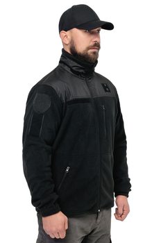 Тактична флісова кофта WinTac Jacket Black Ultrasoft М-300 XS чорна