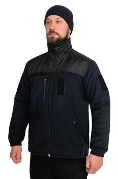 Тактична флісова кофта WinTac Jacket Dark blue Ultrasoft М-300 4XL темно синя