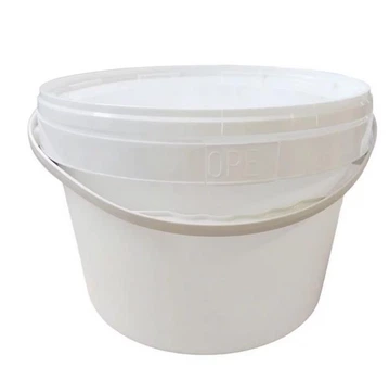 Ведро пластиковое пищевое Plastico с ручкой 15,7л. для меда масла и маринованных овощей (белое)