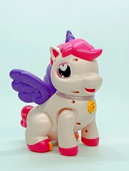 Музыкальная игрушка Shantou Лошадка "Unicorn" розовая (18 см) RS-5172