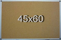 Дошка пробкова, 60*45 см., алюмінієва рамка, (E39052)