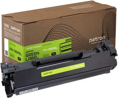 Картридж Patron Green Label для HP 136A (W1360A) Black (PN-136AGL)